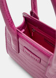 Bag | Paloma Mini Tote (Fuchsia Brushed Recycled Croc)