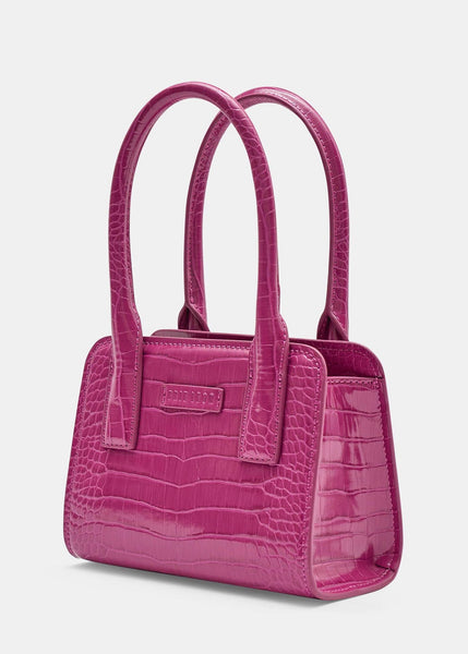 Bag | Paloma Mini Tote (Fuchsia Brushed Recycled Croc)