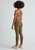 Leggings | Kennedy Panelled (Dark Khaki)