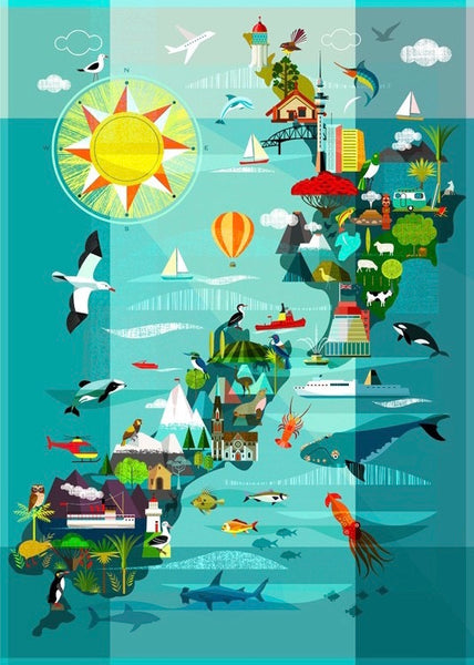 Card | NZ Map (Ellen Giggenbach)