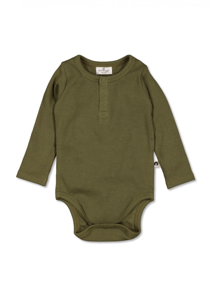 Bodysuit | Henley Rib (Olive)
