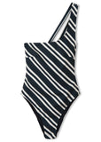 Swimwear | One Piece (Black & Bone Stripe)