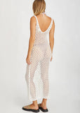 Dress | Cotton Crochet Knit (White)