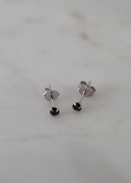 Earrings | Mini Rock Studs (Silver)