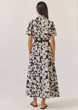 Dress | Godet (Black Floral)