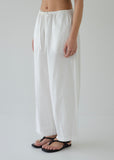 Side view of Sophie Effortless Chalk pant
