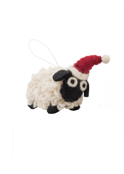 Decoration | Christmas Woolly Sheep (Black)