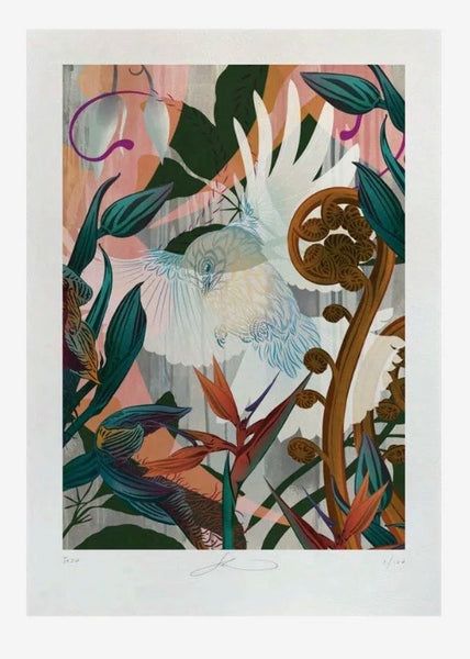 Print | White Fantail & Punga Boutique (A4)