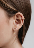 Earrings | Mini Pearl Huggies (Silver)