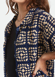 Knit | Crochet Button Down (Mood Indigo/Off White)