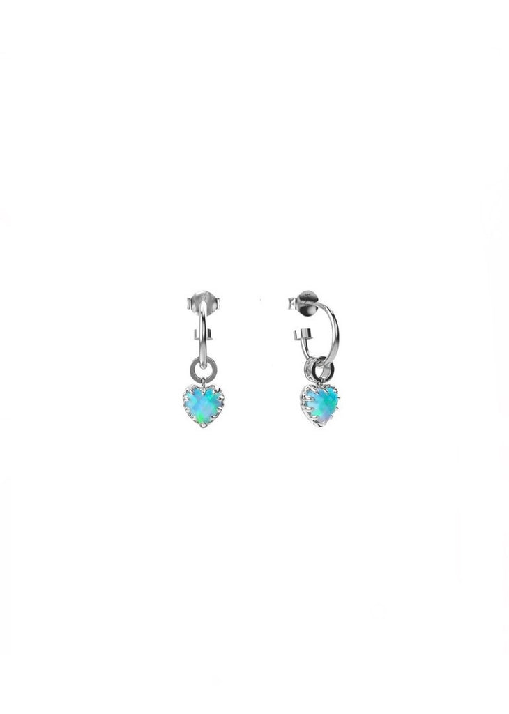 Earring | Love Anchor (Silver/Opal)