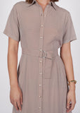 Close-up view of Marlow Axis dress in Prism Print