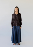 Cardigan | Knit Button (Cocoa)