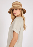 Bucket Hat | Positano (Tea/Natural Stripe)