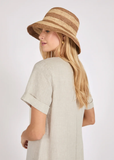 Bucket Hat | Positano (Tea/Natural Stripe)
