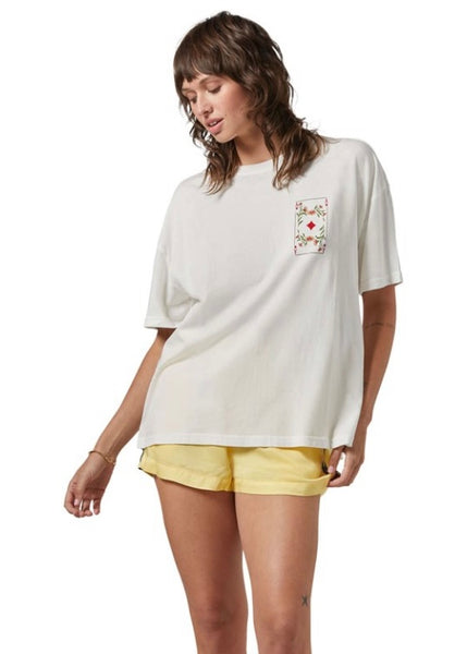 T-Shirt | Botanical Oversized(Off White)