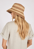 Bucket Hat | Positano (Tea/Natural Stripe)