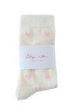 Sock | Heart (Cream/Pink)