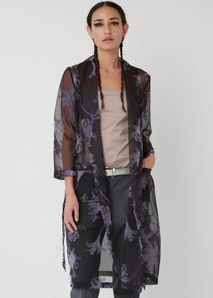 Sheer Coat | Darted (Mauve Lily)
