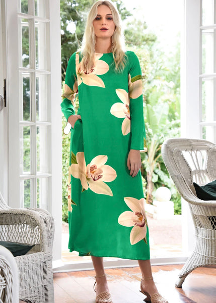 Dress | Charge It To My Room (Green Orchid)