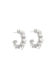 Earrings | Perla Hoop (Silver/Pearl)