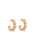 Earrings | Perla Hoop (Gold/Pearl)