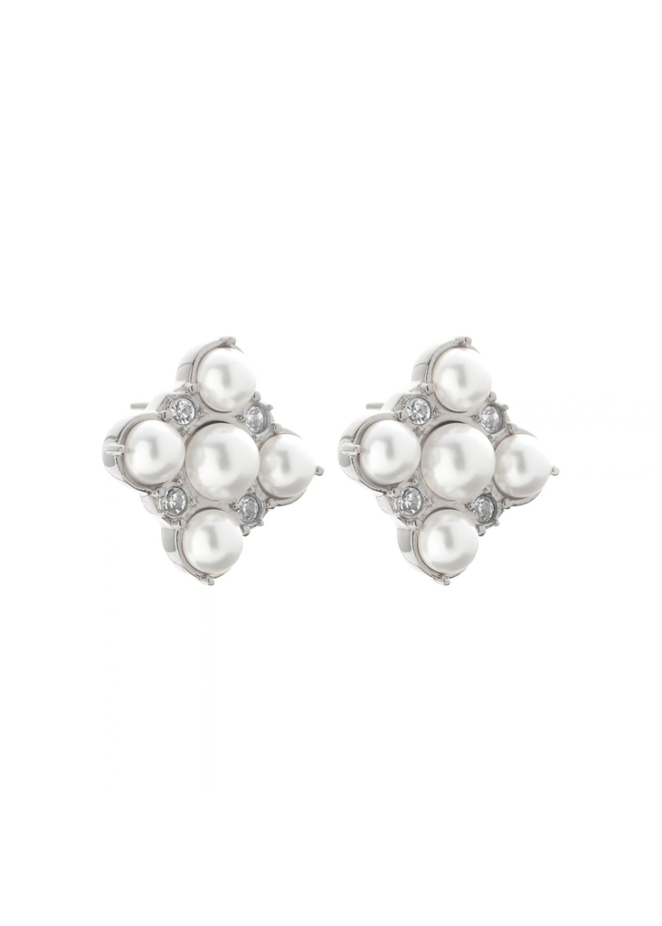 Earrings | Perla Stud (Silver/Pearl)