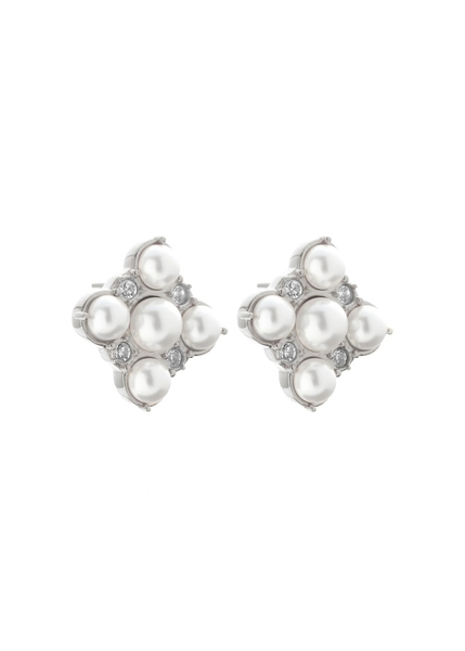 Earrings | Perla Stud (Silver/Pearl)