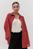 Shirt | Viv Oversized (Burnt Red)