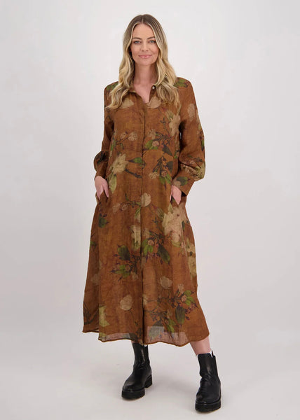 Dress | Hollie Ramie (Tan Floral)