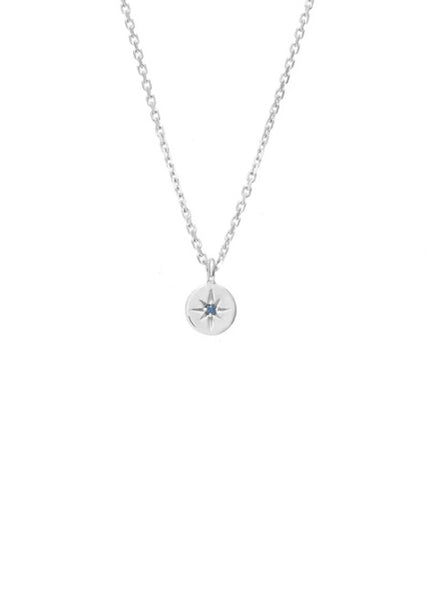 Necklace | Petite North Star (Sapphire + Silver )