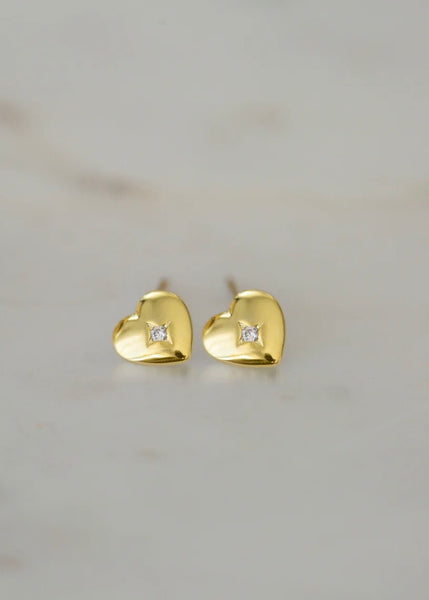 Earrings | Sweetheart Studs (Gold)