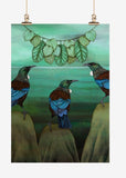 Tea Towel | Tūī & the Kawakawa