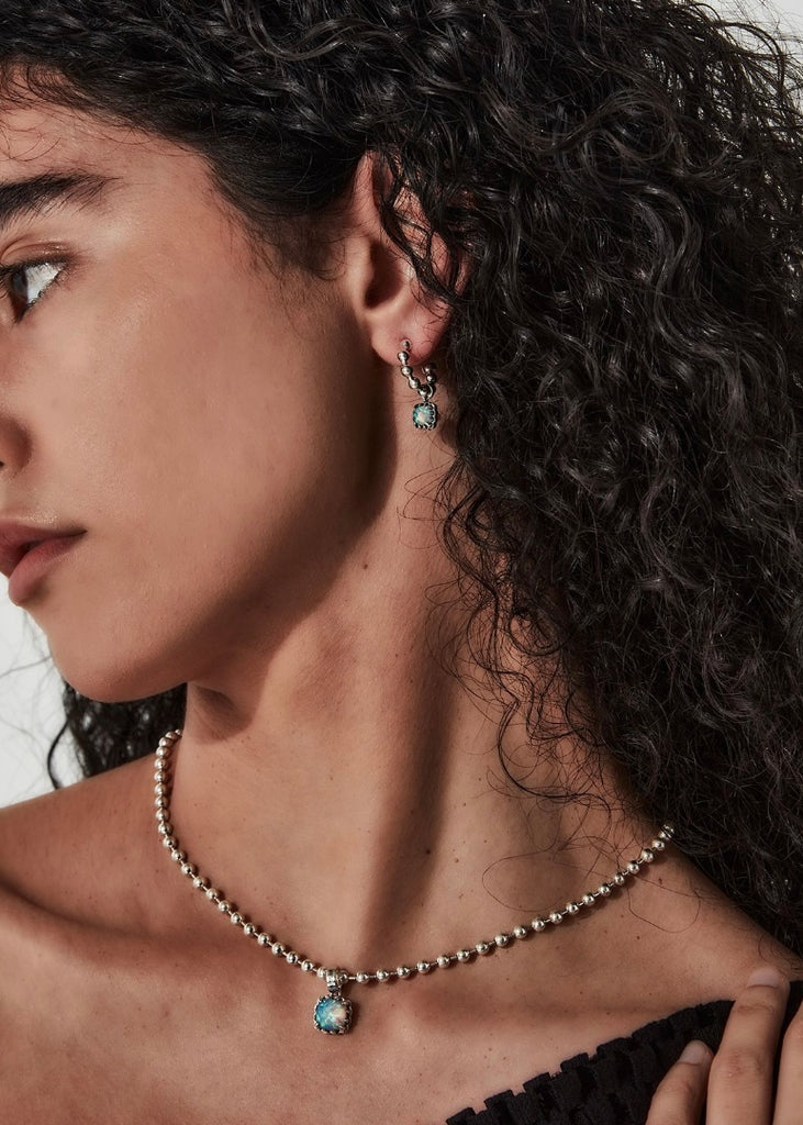 Earring | Baby Claw Sleeper (Silver/Opal)