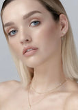 Earrings | Petite North Star Hoop (Sapphire + Gold )