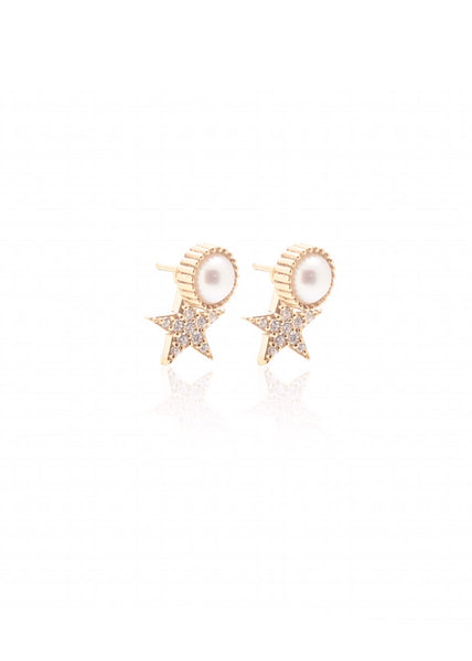 Earring | Lumiere Ear Jackets (Gold/Pearl)
