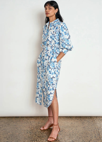 Model wearing Zoe Kratzmann Heir dress in Song Bird