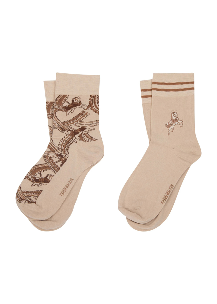 Socks | Carousel 2 Pack (Cream Multi)