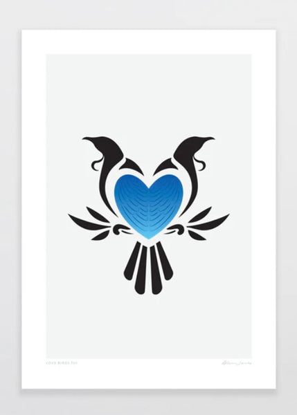 Art Print | Love Birds Tūī (A4)