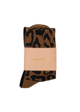 Socks | Leopard 2 Pack (Tan/Black)
