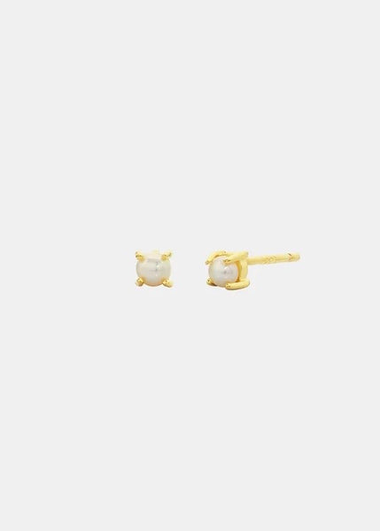 Earring | Mini Pearl Studs (Gold)