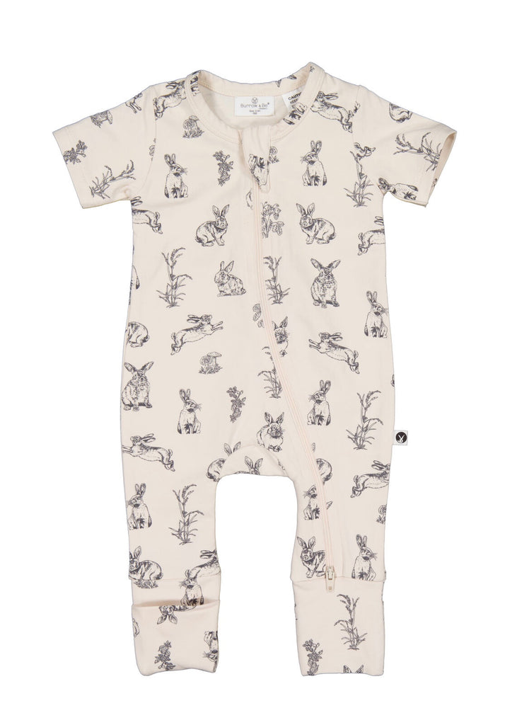 Zip Suit | Almond Burrowers Short Sleeve