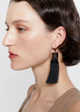 Earrings | Monogram Tassel (Gold/Black)