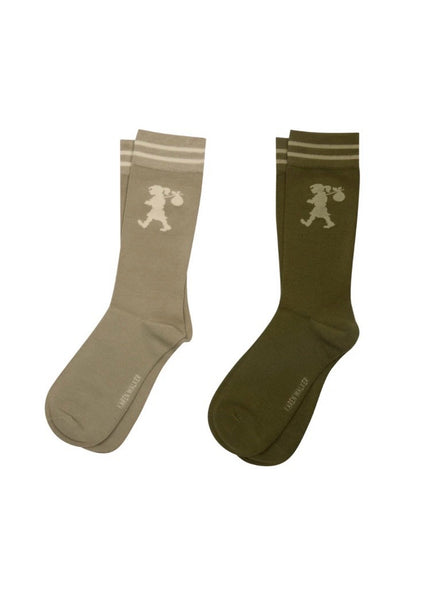 Socks | Runaway Girl 2 Pack (Sage/Olive)