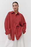Shirt | Viv Oversized (Burnt Red)