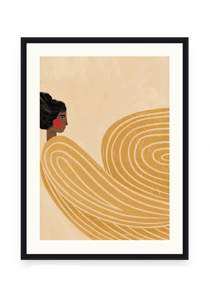 Art Print | The Woman With Yellow Stripes