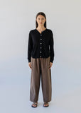 Cardigan | Knit Button (Cocoa)