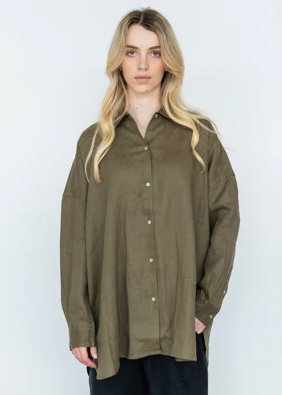 Shirt | Love This Linen (Forest)