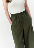 Close-up view of Josephine Mike pant in olive