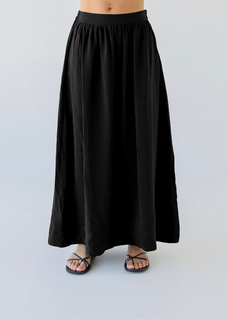 Skirt | Silky Maxi (Black)